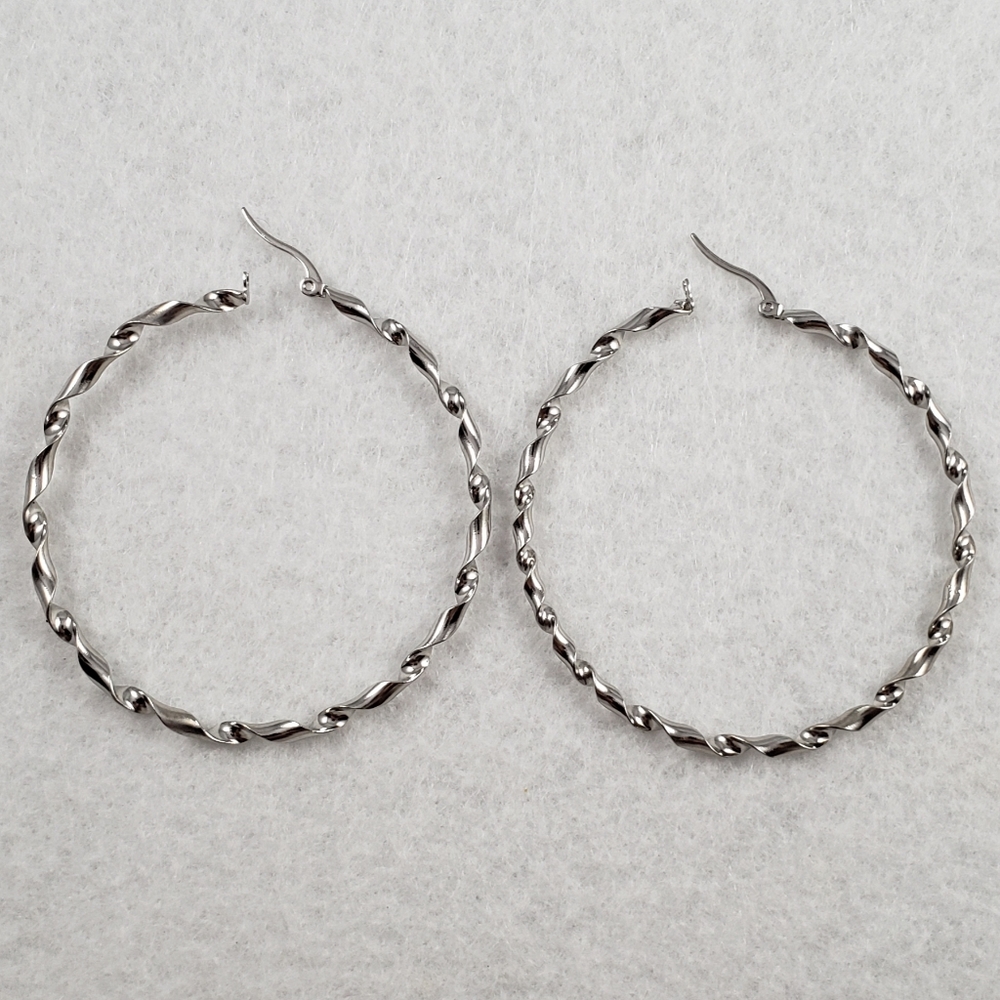 2.25" Stainless Steel Hoops - Picture 4 of 7